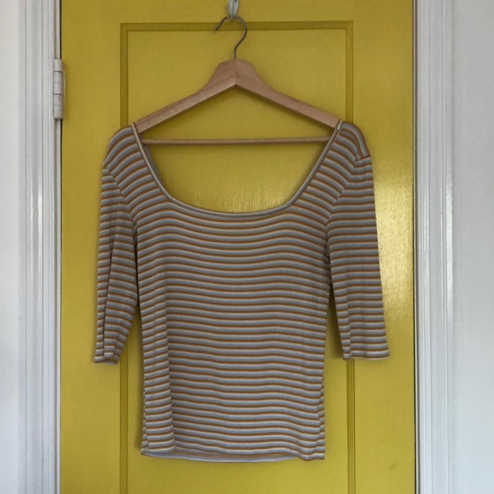a cute three quarter sleeve shirt from ae